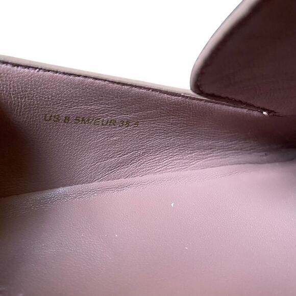 Vince Patent Leather Platform Slip On Loafer Shoes Taupe Antique Rose size 8.5 - Picture 10 of 10